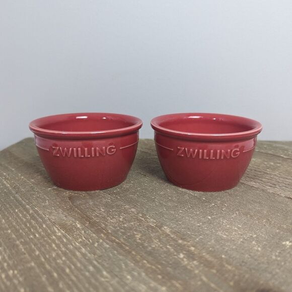 zwilling Red ramekin prep bowls set of 2 - Picture 1 of 7
